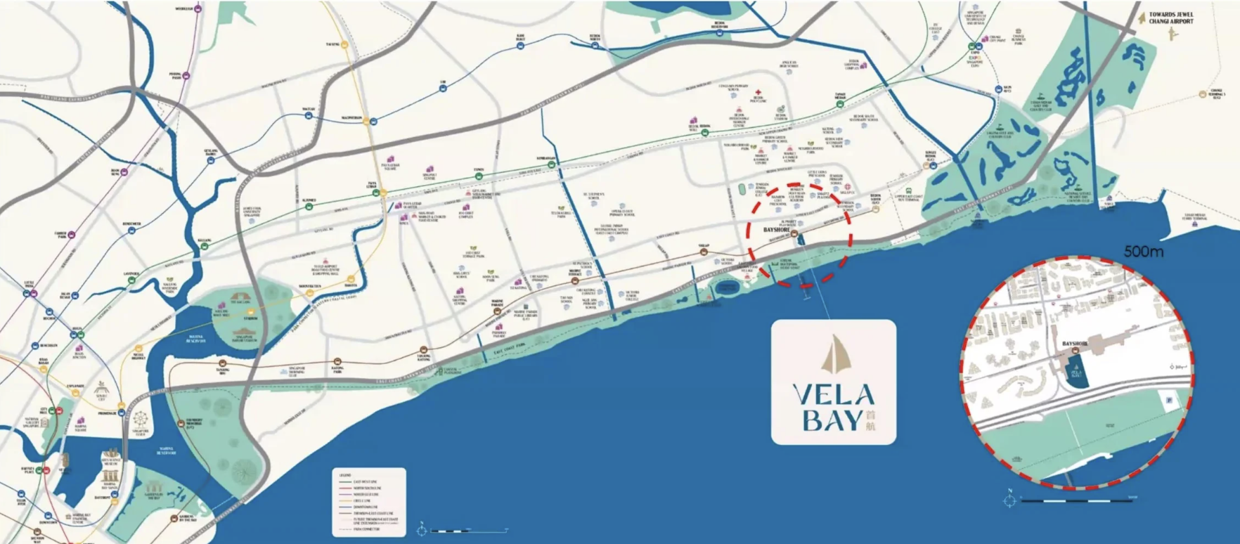 Click to enlarge Vela Bay Location Map — Bayshore Singapore